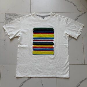 JW Anderson x Uniqlo White Multicolor Abstract Art T Shirt Tee Size L SS24